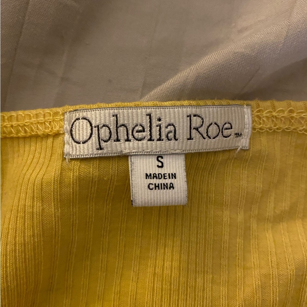 Yellow Ribbed Tank Top - Picture 3 of 3